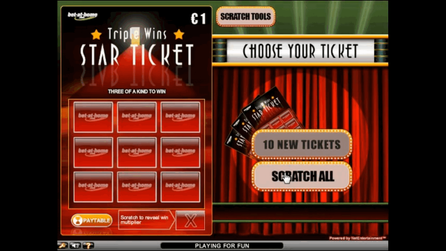 Характеристики слота Triple Wins Star Ticket 7