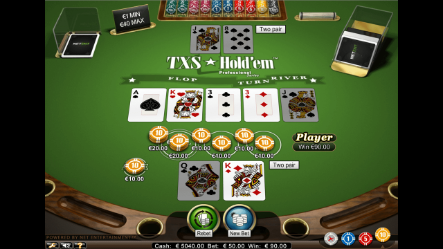 Характеристики слота TXS Hold'em Pro Series 9