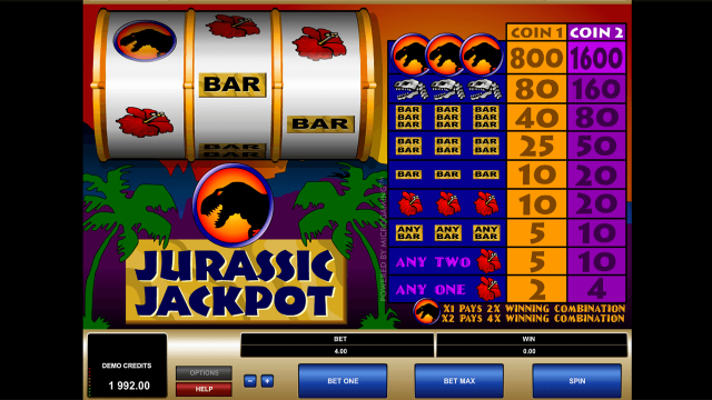 Характеристики слота Jurassic Jackpot 3