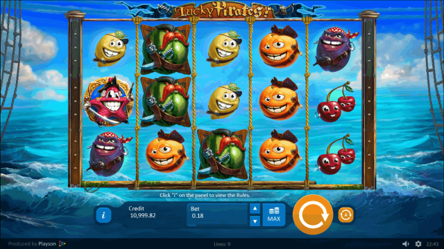 Игровой интерфейс Lucky Pirates! 1