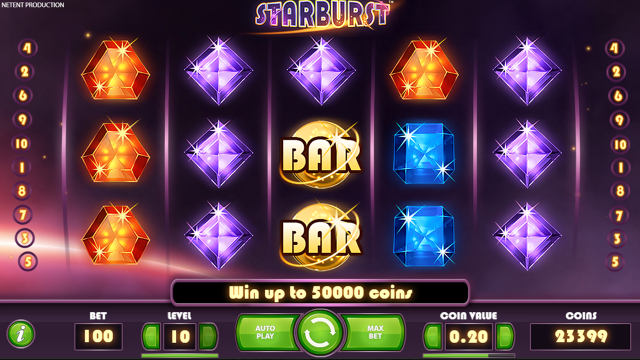 Игровой интерфейс Starburst 9